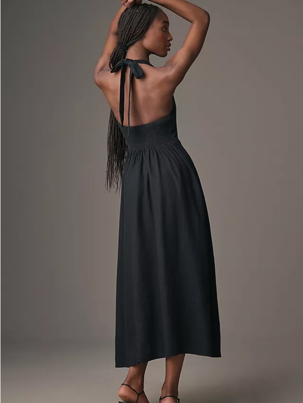 WeWoreWhat Halter Button-Front Linen Midi Dress - Picture 2 of 7